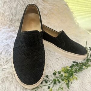 M. Gemi Black Woven Loafers